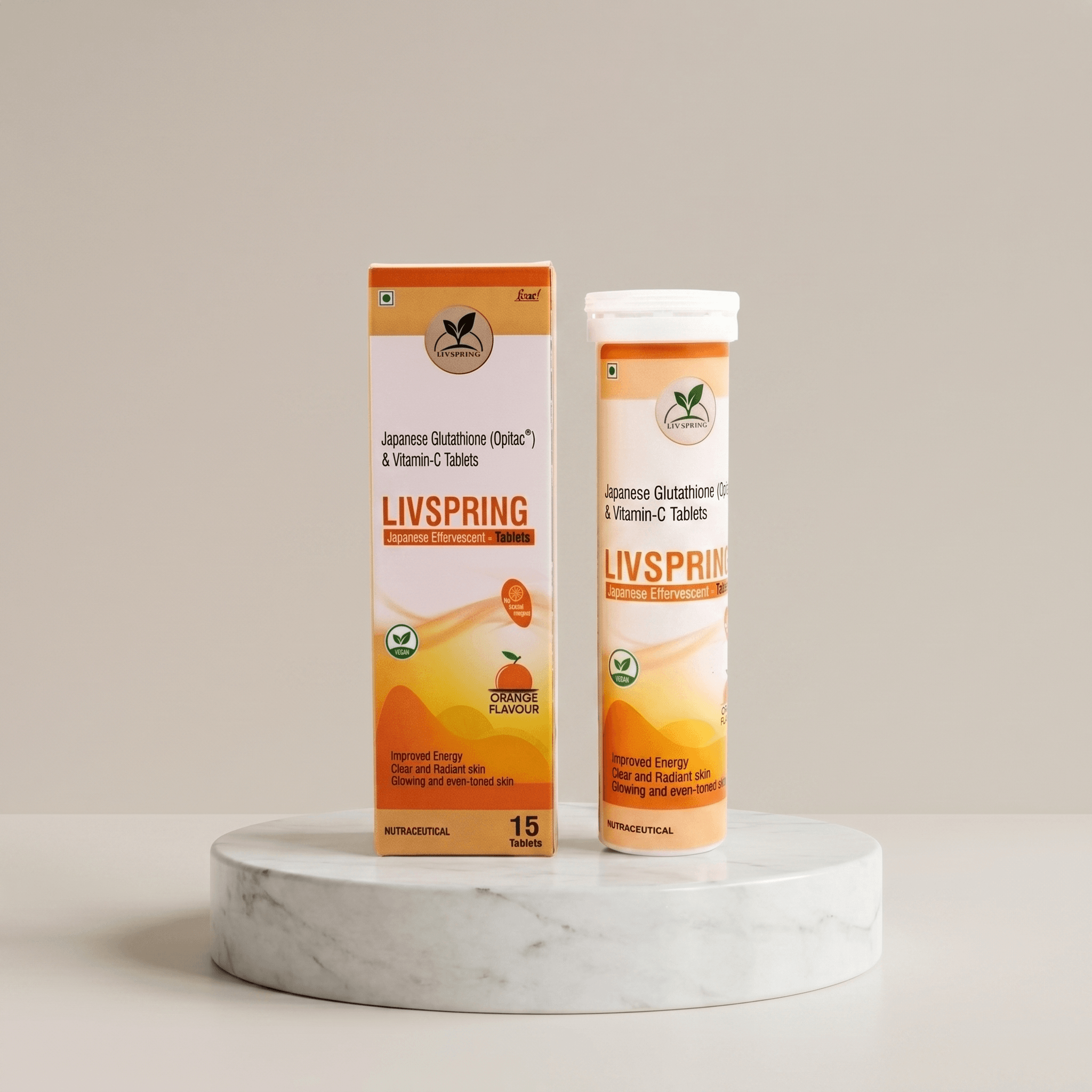 Japanese L-Glutathione Effervescent Tablets with Vitamin C | LivSpring Livspring Japanese L-Glutathione Effervescent Tablets with Vitamin C | LivSpring Livspring