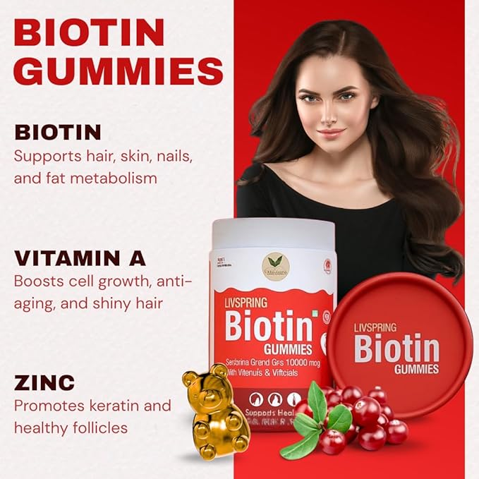 Biotin Hair Gummies For Hair Growth