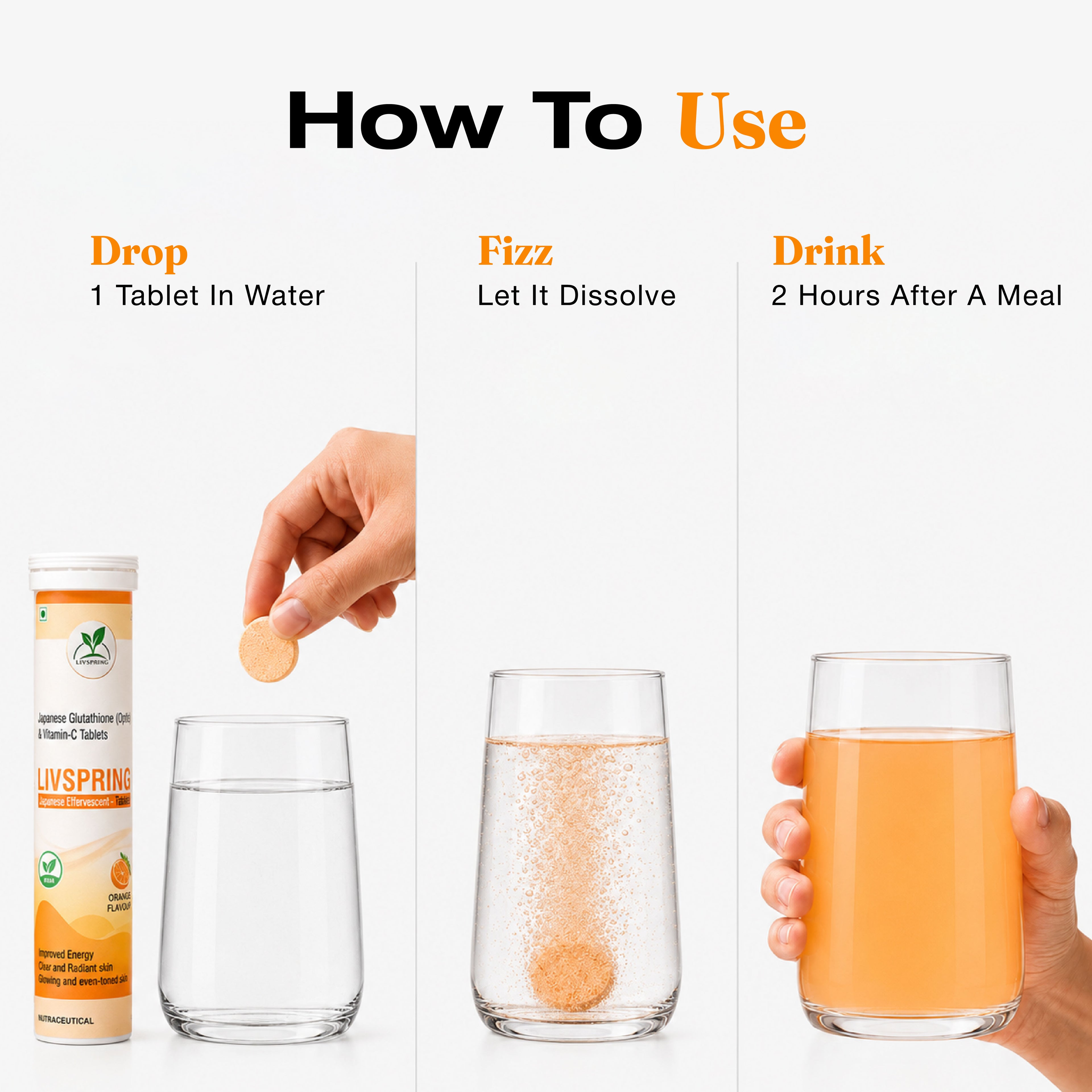 Japanese L-Glutathione Effervescent Tablets